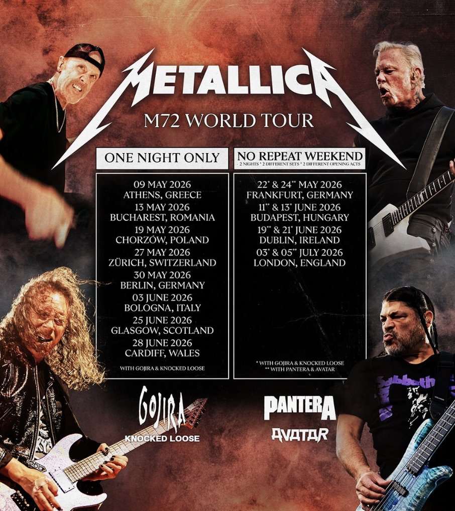 allgigs's tweet image. On Sale This Week: @Metallica @mynameis2long @yungblud St Paul and the Broken Bones, JoJo Siwa, @ChannelOneSound Boyz II Men, Window Kid, @KidKapichi The Aces, As December Falls, The @divinecomedyhq @IrvineWelsh and more - Read on => allgigs.co.uk/OnsaleGuide/