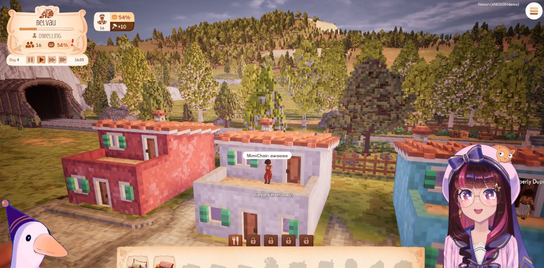 Yaay live on Twitch! Playtesting the Twitch integration for the cozy game Town to City c:
You'll be part of the town if you chat ehehe