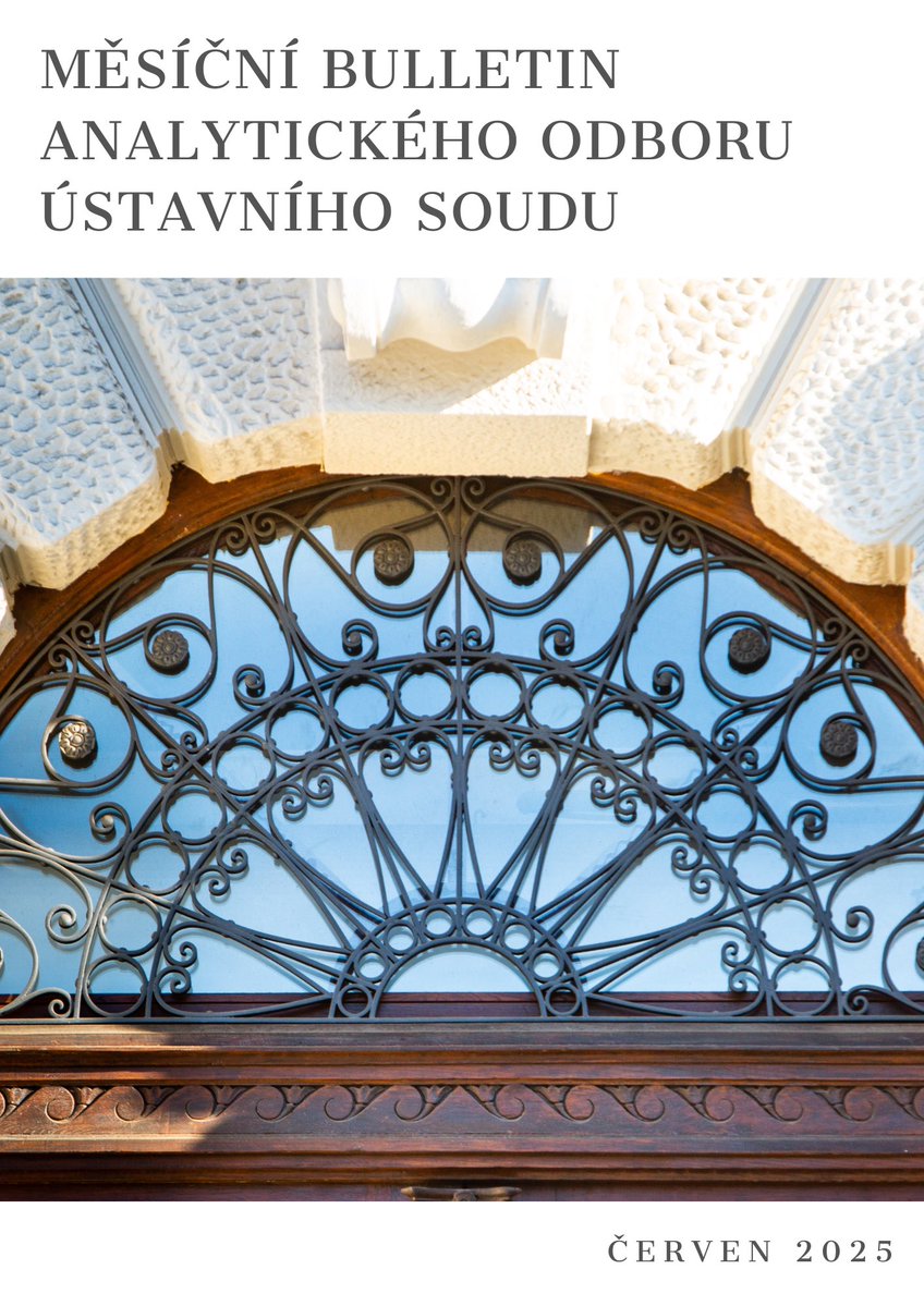 usoud_official's tweet image. 📚 Už jste se seznámili s novým číslem Bulletinu Ústavního soudu s abstrakty nálezů za měsíc květen?
Tento informační magazín, který shrnuje nejen judikaturu Ústavního soudu za uplynulý měsíc, pravidelně vydává analytický odbor. Kromě abstraktů nálezů obsahuje Bulletin také…