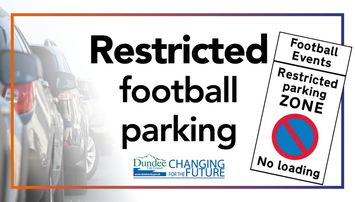 Reminder⚽️

There is a restricted parking zone in the area around Tannadice and Dens parks on matchdays.

Details here bit.ly/44R9KBg