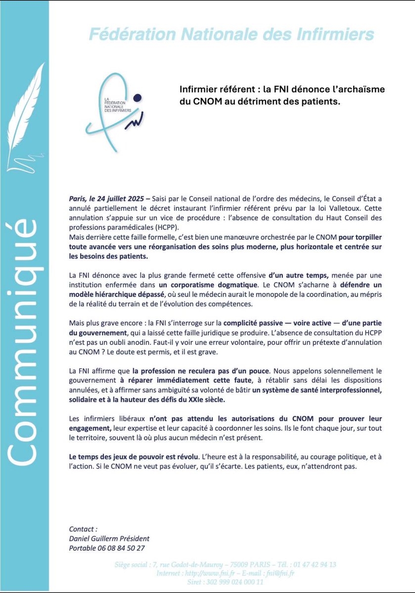 La Del'f 💉 (Delphine Dochter Palleau) (@marjan0207) on Twitter photo ⚖️ Un agresseur sexuel connu de l’Ordre depuis 2002 n’est sanctionné qu’en 2019.
💬 “Il fallait bien vérifier… pendant 17 ans.”
Ms un #infirmierRéférent ça c’est grave!
Vite mon Pré Carré
#CNOMgate
🖕🏻la #collaboration et l’ #accesauxsoins
<a href="/ordre_medecins/">Ordre des Médecins</a> <a href="/OrdreInfirmiers/">Ordre National des Infirmiers</a> ⚖️ Un agresseur sexuel connu de l’Ordre depuis 2002 n’est sanctionné qu’en 2019.
💬 “Il fallait bien vérifier… pendant 17 ans.”
Ms un #infirmierRéférent ça c’est grave!
Vite mon Pré Carré
#CNOMgate
🖕🏻la #collaboration et l’ #accesauxsoins
<a href="/ordre_medecins/">Ordre des Médecins</a> <a href="/OrdreInfirmiers/">Ordre National des Infirmiers</a>