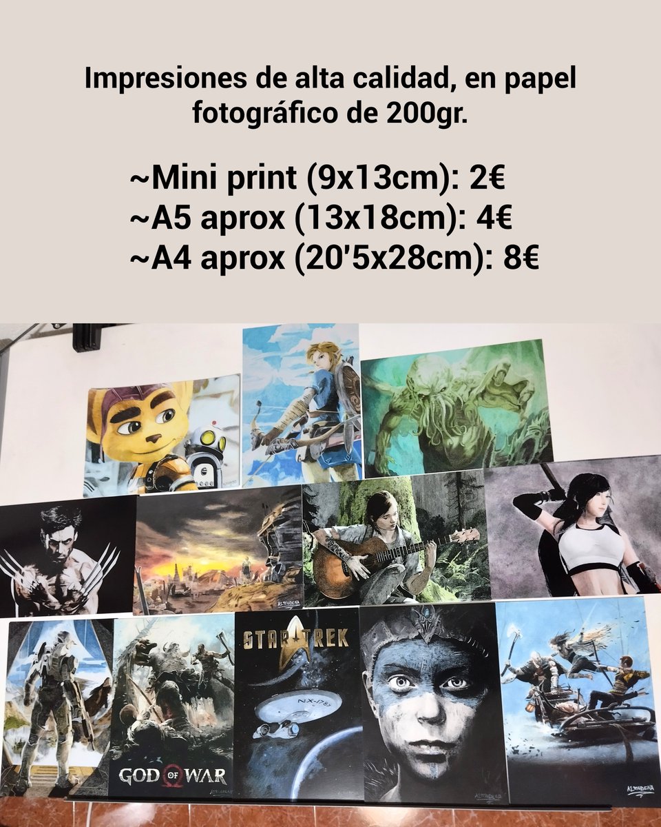 Almudena_RF's tweet image. 🎉 ¡Comenzamos con las ofertas de verano! 🎉
👉 Prints a mitad de precio la segunda unidad.
👉 Envío gratuito por compras de 15€ o más en llaveros, marcapáginas y prints.
Puedes ver todos los artículos disponibles en mi galería de ko-fi: ko-fi.com/almudena_rf/ga…
Compras por MD