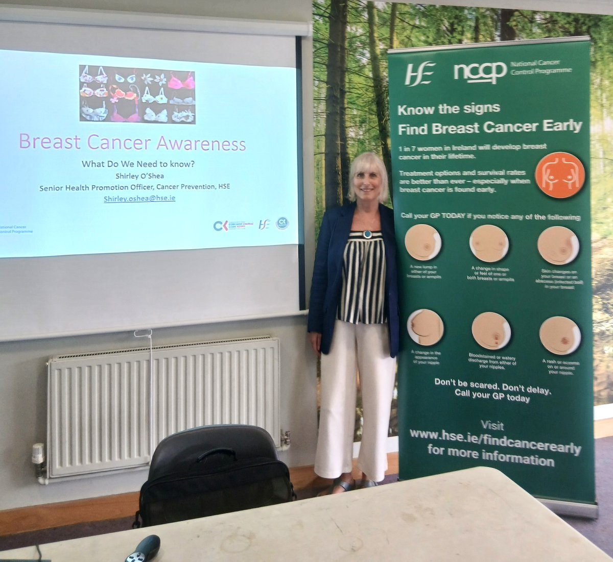 Mariodonovan08's tweet image. Thank you to Shirley O’Shea Senior Health Promotion Officer who delivered a ‘Breast Cancer Awareness’ Workshop to staff of Network 8 around reducing your risk of Breast Cancer, Knowing the signs & symptoms & how to do a Breast self-exam.
@hihealthyireland
#breastcancer