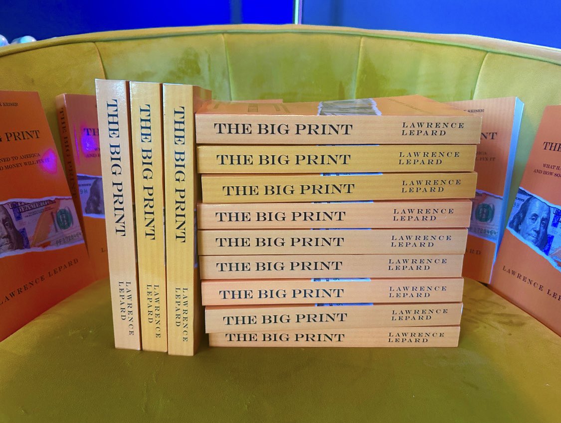 bitcoinpolicyuk's tweet image. A huge thank you to @LawrenceLepard for generously donating 60 copies of his book "The Big Print: What Happened to America and How Sound Money Will Fix It".
Pick up your free copy at our stand B4 during the #LabourConference 2025, 28 Sept - 1 Oct, Exhibition Centre, Liverpool.