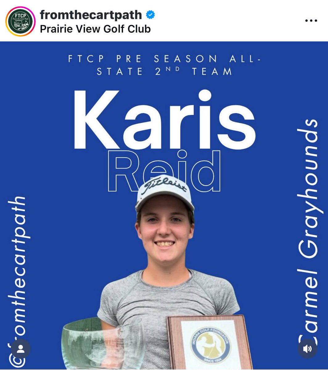 The <a href="/Fromthecartpath/">From The Cart Path</a> Preseason All State Teams have been released. Congrats to two of the <a href="/CarmelGolfGirls/">Carmel Girls Golf</a> freshmen, Maya and Karis, for the selection!