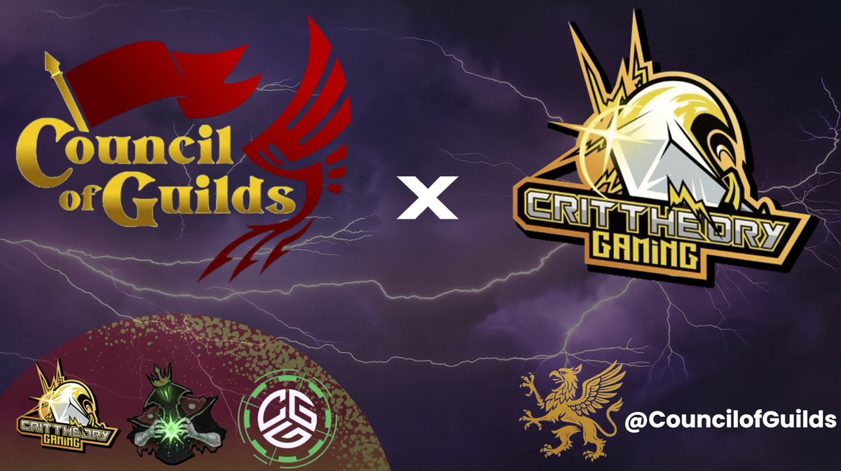 CritTheoryGaming (@crit_theory) on Twitter photo CTG is excited to be one of the founding guilds in the <a href="/CouncilofGuilds/">Guilds Council</a>💥
CoG is focused on providing value and utility to the best organic Web3 Gaming Guilds in the industry🛡️
Let's make guilds great again together ❤️
<a href="/TheCrypticGG/">Cryptic Gaming Guild</a> <a href="/UncRown3DKinGs/">UncrownedKings</a> CTG is excited to be one of the founding guilds in the <a href="/CouncilofGuilds/">Guilds Council</a>💥
CoG is focused on providing value and utility to the best organic Web3 Gaming Guilds in the industry🛡️
Let's make guilds great again together ❤️
<a href="/TheCrypticGG/">Cryptic Gaming Guild</a> <a href="/UncRown3DKinGs/">UncrownedKings</a>