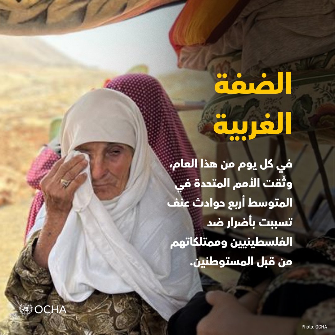 تشهد #الضفة_الغربية خسائر متواصلة في الأرواح والممتلكات وسبل العيش، بالإضافة إلى التهجير، وذلك بسبب أعمال الهدم وعنف المستوطنين والقيود المفروضة على الوصول.

📄 تقرير المستجدات الإنسانية في الضفة الغربية:
lnkd.in/dB5mgCMr