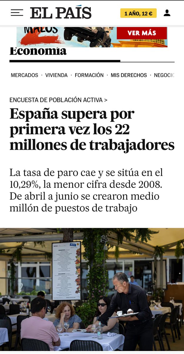 _PepeEntrena's tweet image. Datos de la EPA (Encuesta de la Población Activa) del segundo trimestre 2025: España crea medio millón de puestos de trabajo durante los meses de abril-mayo-junio y los afiliados-as a la Seguridad Social superan los 22,3 M. Estas cifras son magníficas, de las que alegran el día.