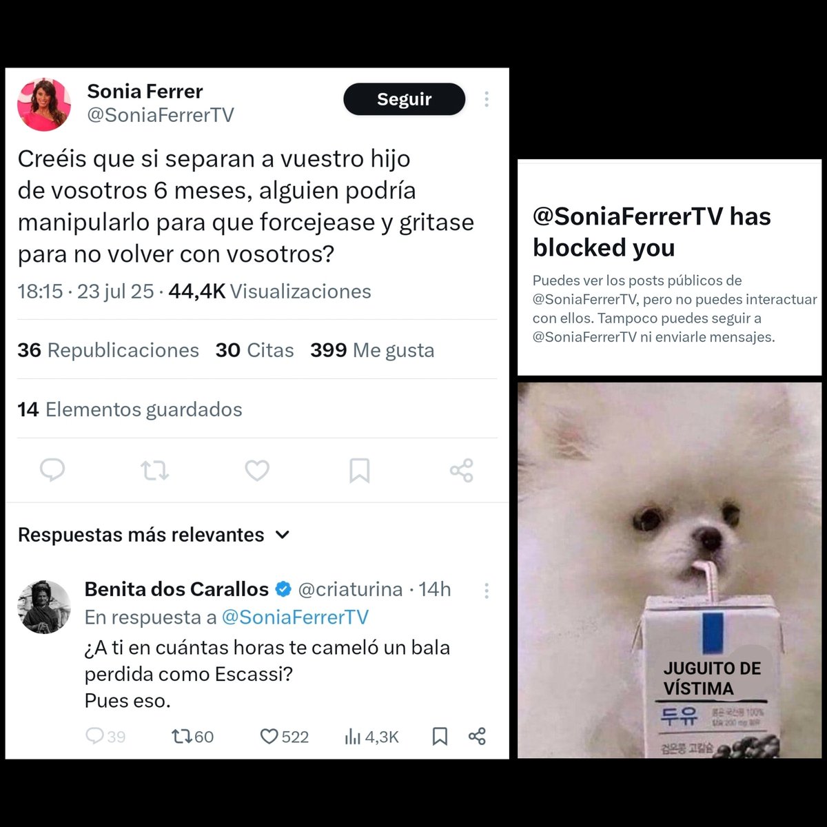 😎 La gentuza no soporta respuestas sensatas.