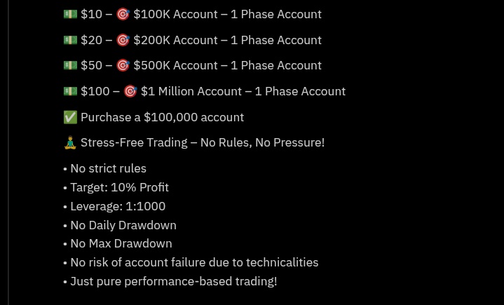 Tradinggeek12's tweet image. Get a FTMO $100K account foe just $10

🧵