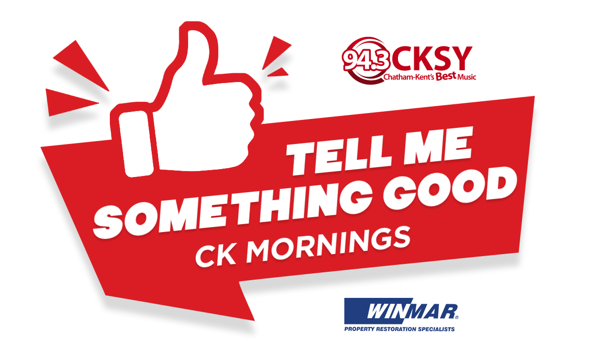 943CKSY's tweet image. Delivering the best news of the week right to your earholes.
Tell Me Something Good➡️6:40am
#TMSG #ckont @WinmarChatham #CKMORNINGS