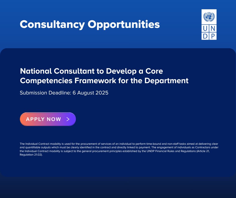 UNDPSriLanka's tweet image. Procurement and Consultancy Opportunities @UNDP #srilanka👇
undp.org/srilanka/procu…