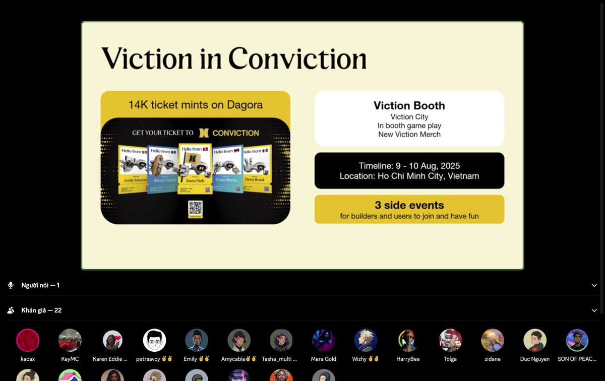 Community Call has started, everyone! Let's join in!

You can follow along on our social channels below 👇

🔹 Discord | discord.com/events/1127807
🔹 YouTube | youtube.com/live/5RcoWocGn
🔹 X (Twitter) | x.com/BuildOnViction
