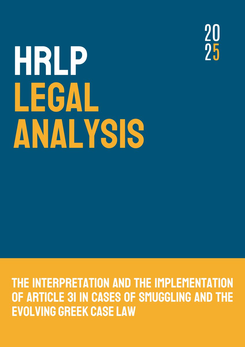 📢HRLP's new Legal Analysis report is out!

The paper provides an in-depth analysis of the laws protecting asylum seekers from prosecution &amp; consequently examines the incoherent implementation of these laws within the context of the Greek judicial system. 
humanrightslp.eu/post/refugee-l…