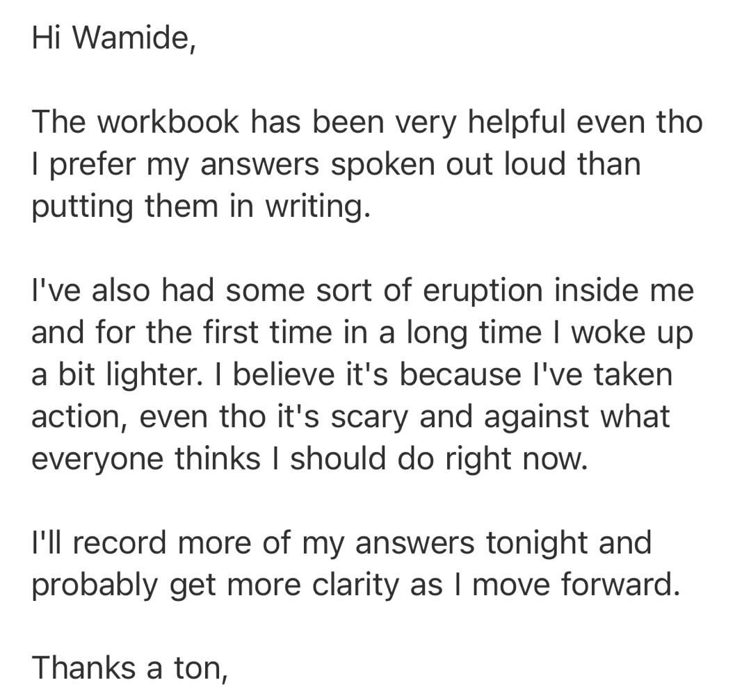 wamide_a's tweet image. I received the feedback from a client who used my Career Clarity SWOT template to find her inner spark and I felt really happy.
For just $1 / ₦1,800, you can get it here and begin your career clarity journey: mainstack.store/wamide/pswot
