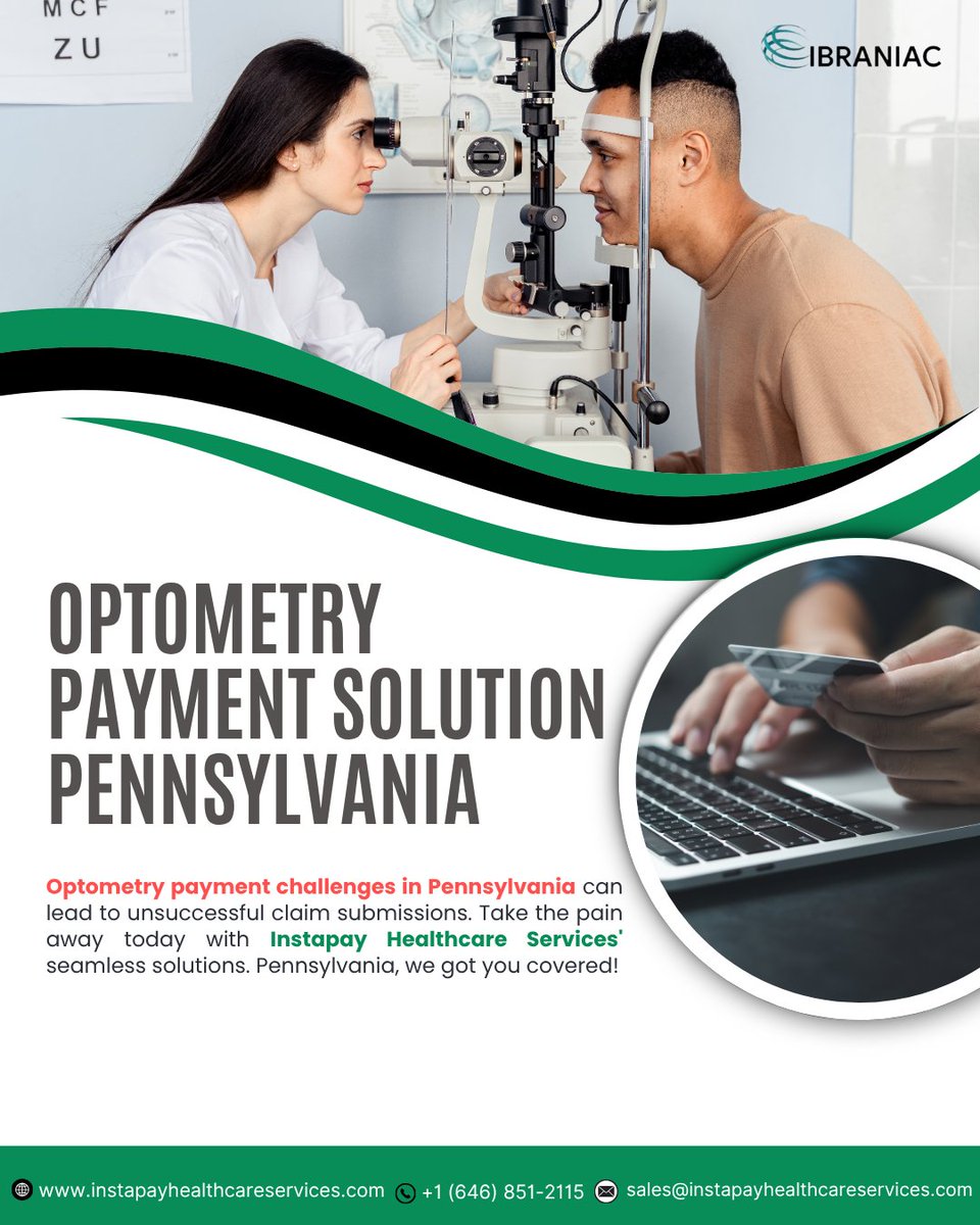 More successful claims, less paperwork for Pennsylvania's optometrists! instapayhealthcareservices.com/optometry-bill…  #instapayhealthcareservices #optometry #optometryPenn #Penn #Pennsylvania #eyecare #eyehealth #visioncare #MedicalBilling