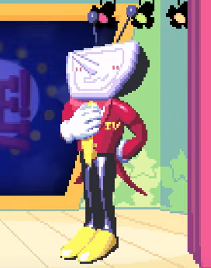 tenna's little golden "TV" brooch makes me wanna gnaw on wood. it's so tacky it's so cute