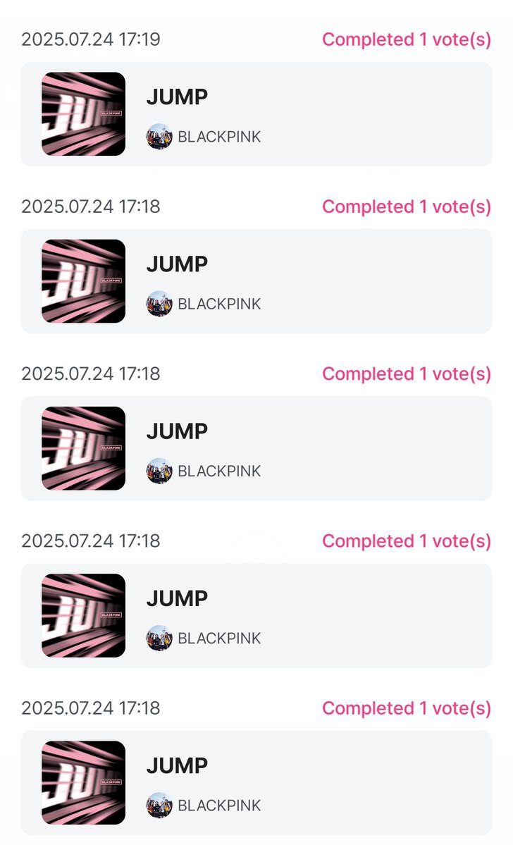 BlinkVotingCrew's tweet image. 🚨 SOUND THE ALARM 🚨
CALLING ALL BLINKs to VOTE for #BLACKPINK ”JUMP” on M-COUNTDOWN LIVE VOTE! Lets take the win!👊🏻
→mnetplus.onelink.me/TRa8/25daj137?…
#BLACKPINK_JUMP #JUMP @BLACKPINK