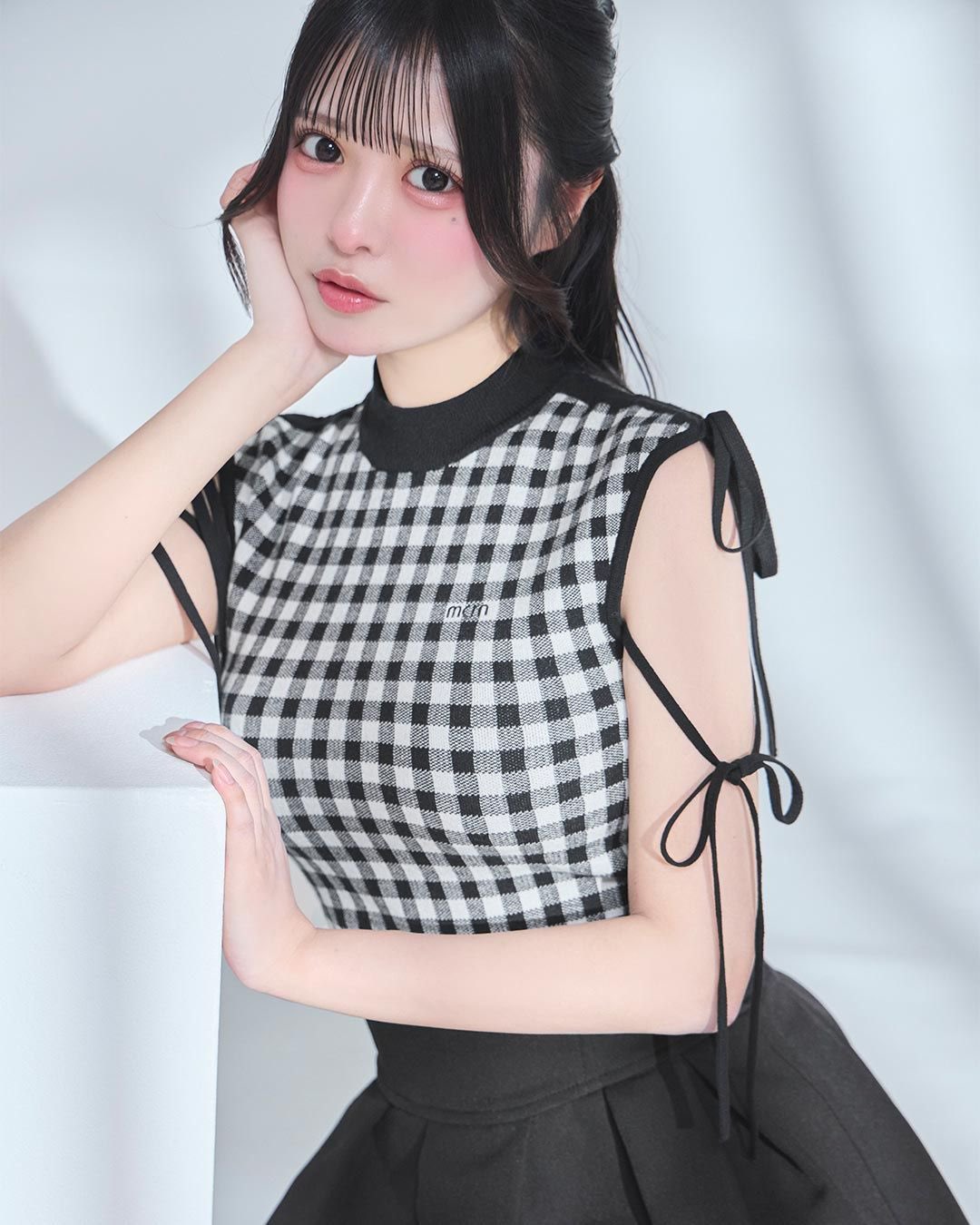 優眞実優ママ☆様用 バイロン ランジロン　カフェラテ エプロン 撥水 おしゃれ 無地 かぶるだけ かわいい レディース