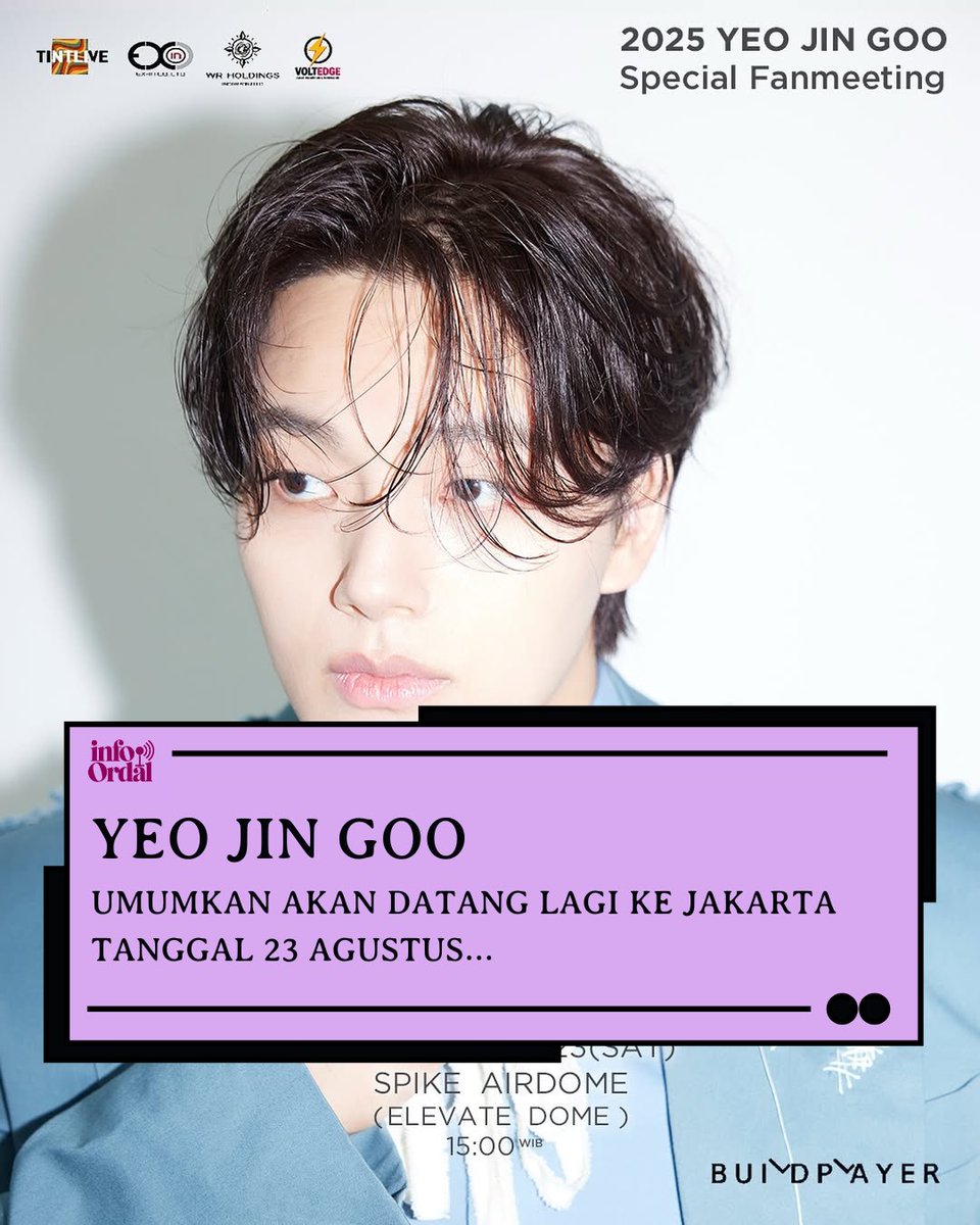 infoordal_id's tweet image. FIX MASUK KALENDER! Yeo Jin Goo umumkan akan datang lagi ke Jakarta bulan depan tanggal 23 Agustus di Spike Airdome✨