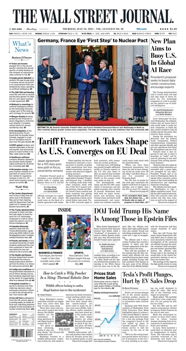 The Wall Street Journal (@wsj) on Twitter photo Here is an early look at the front page of today's Wall Street Journal on.wsj.com/4obDfZp Here is an early look at the front page of today's Wall Street Journal on.wsj.com/4obDfZp