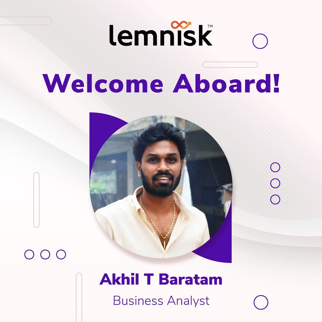 LemniskCo's tweet image. Welcome to the @LemniskCo family, Akhil T Baratam! Wishing you an amazing career ahead.
#workatlemnisk #businessanalyst #delivery #lemniskcareers