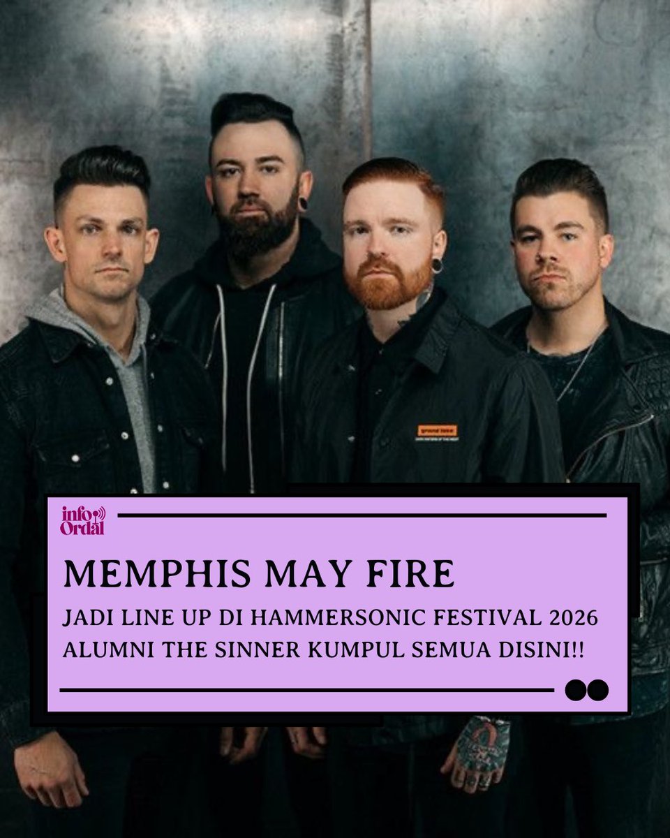 infoordal_id's tweet image. Setelah Memphis May Fire yang dar der dor kira-kira siapa yaaa penampil berikutnya di Hammersonic?? 😋