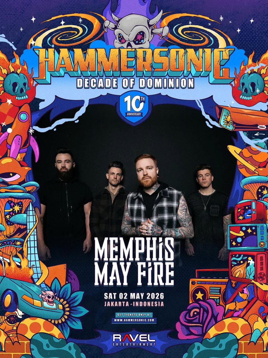 infoordal_id's tweet image. Setelah Memphis May Fire yang dar der dor kira-kira siapa yaaa penampil berikutnya di Hammersonic?? 😋