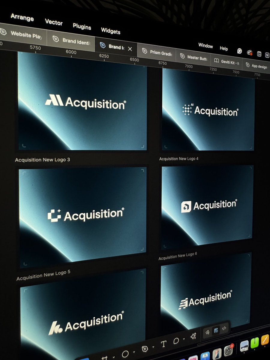 socoloffalex's tweet image. Some additional brand mark concepts for a recent Project for an AI private equity company.