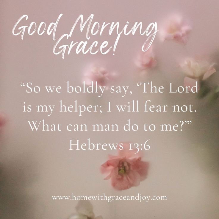Good Morning 🌸
“So we boldly say, “The Lord is my helper; I will fear not. What can man do to me?”