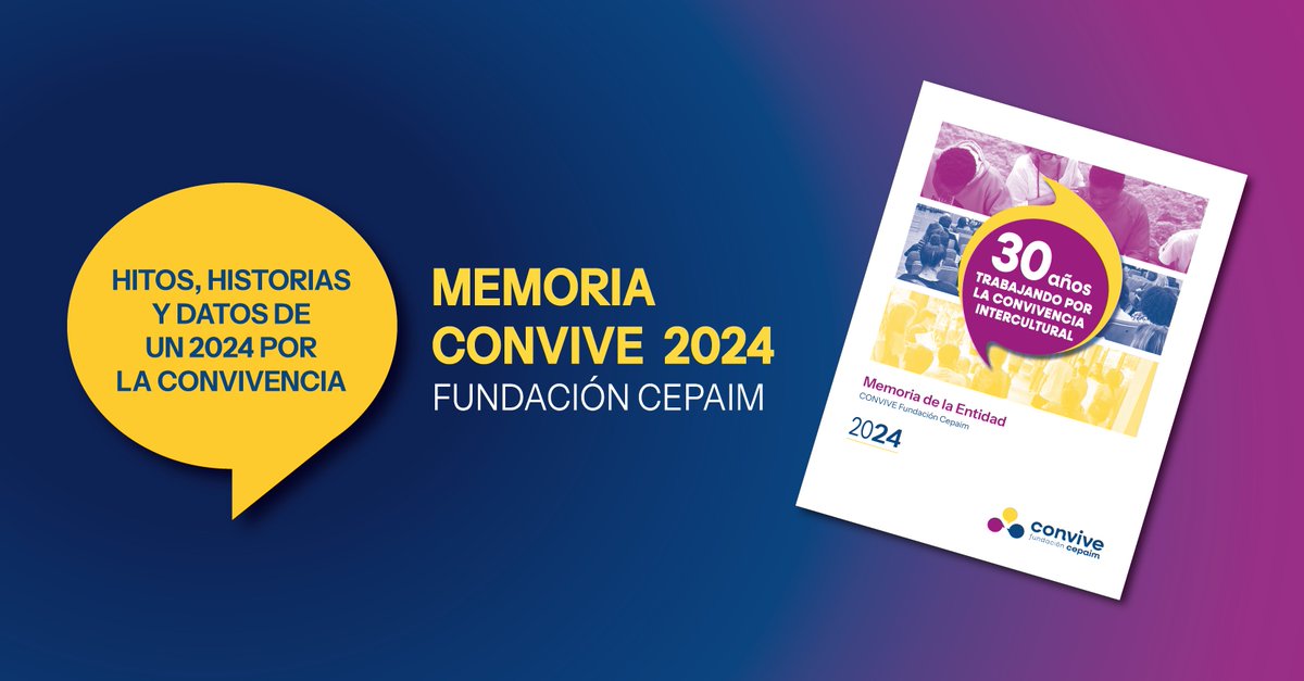 📖 ¡Presentamos nuestra Memoria de Actividad 2024! 

🙌 En 2024 cumplimos 30 años trabajando por la convivencia intercultural. Te mostramos el impacto de nuestra labor a través de proyectos, historias de vida y datos de nuestra intervención social.

🔎 f.mtr.cool/voghstmvls