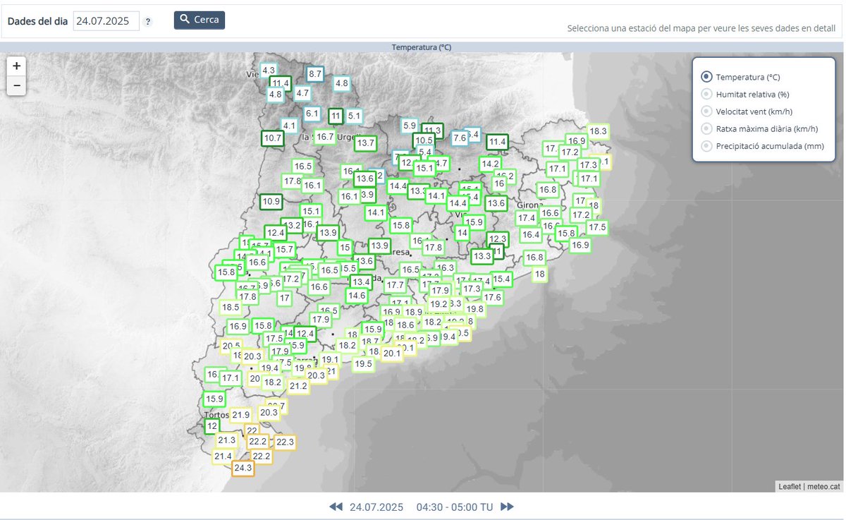 Hoy los medios no comentan las temperaturas mínimas en Cataluña....para un mes de julio (finales de julio).

No interesa.