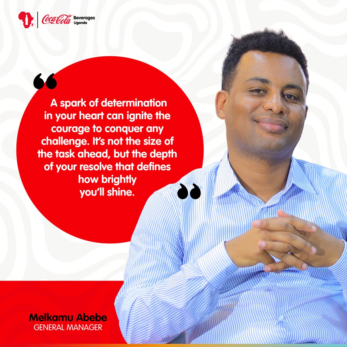 CocaColaBevUg's tweet image. Power through what's left of the week by letting your inner drive kindle the boldness to overcome every obstacle. It’s not the magnitude of your goals but the strength of your will that makes your efforts truly glow.
#Motivation
#RealMagic
#RefreshUG
#CCBU