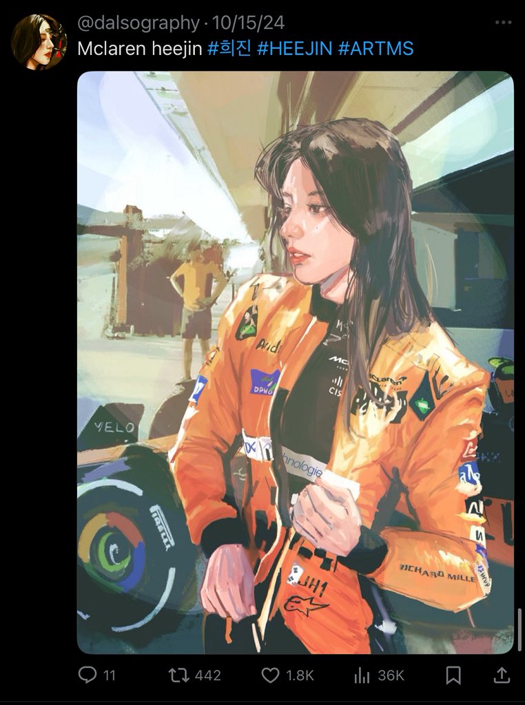 dalsography's tweet image. no need to participate in the f1 ai trend guys i got u.. and i will draw any member 4 u in any team 🙏