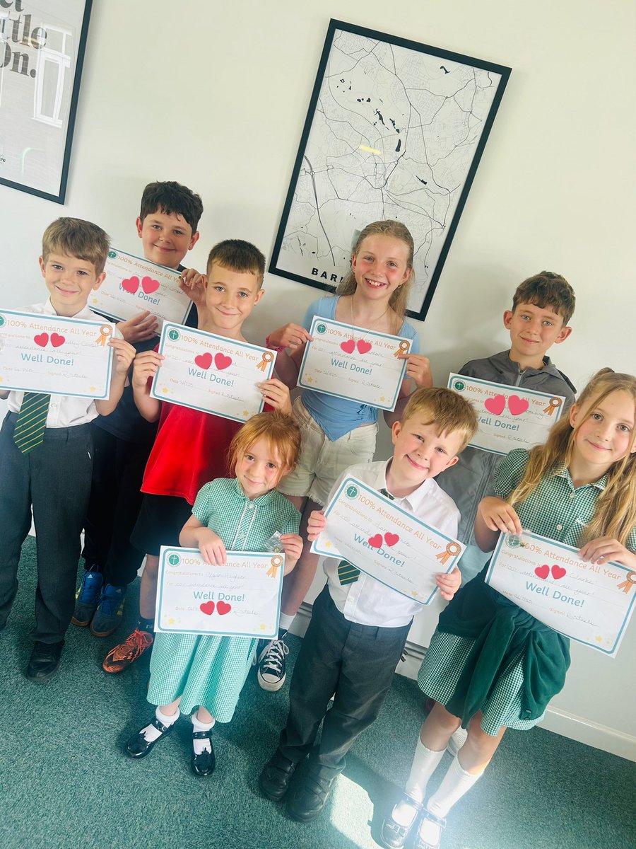 100% Attendance all year! 💚