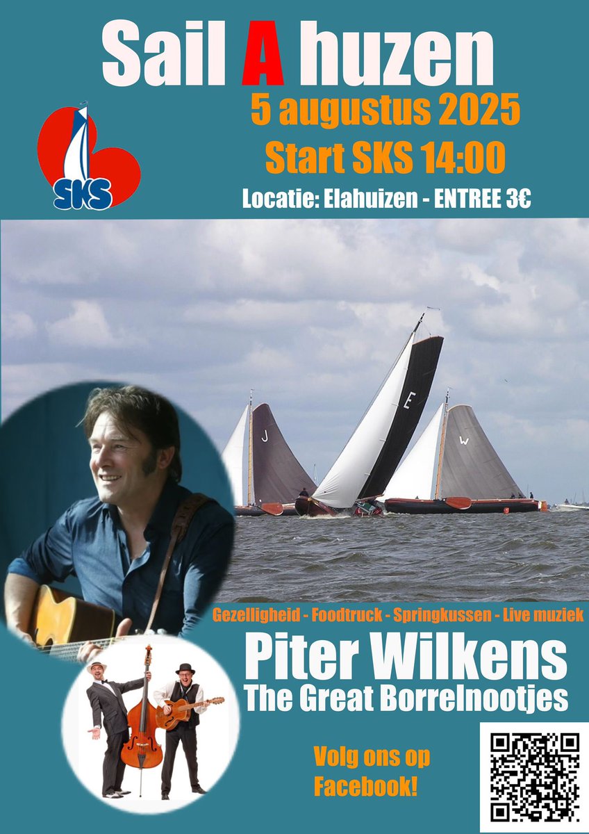 SAIL A HUZEN!

Wees erbij! Het SKS evenement van Elahuizen met stretchtenten met diverse eet en drink tentjes en een heerlijke sweetkraam.

Voor de kinderen weer een springkussen en een auto/fiets parkoers.

En livemuziek!! 

Dinsdag 5 augustus te Elahuizen!⛵️