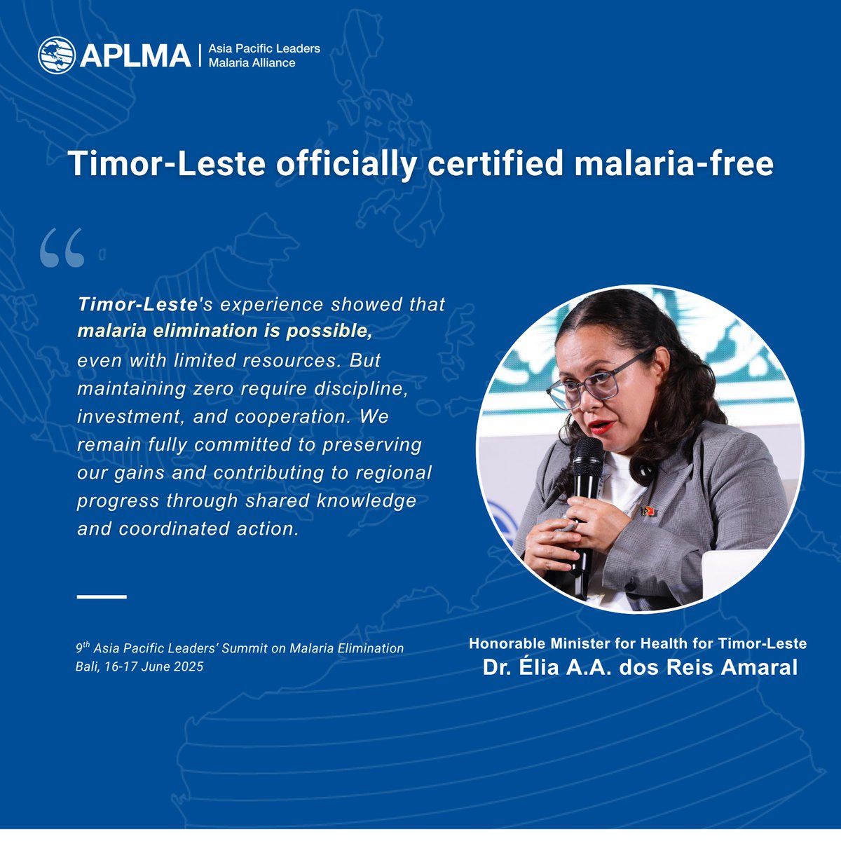 APLMA_Malaria's tweet image. Today, we celebrate 🇹🇱Timor-Leste’s historic achievement in being certified malaria-free by @WHO! A testament to a decade of focused interventions, decisive leadership, community-driven efforts, and sustained regional cooperation. We stand united to #EndMalaria for good across…