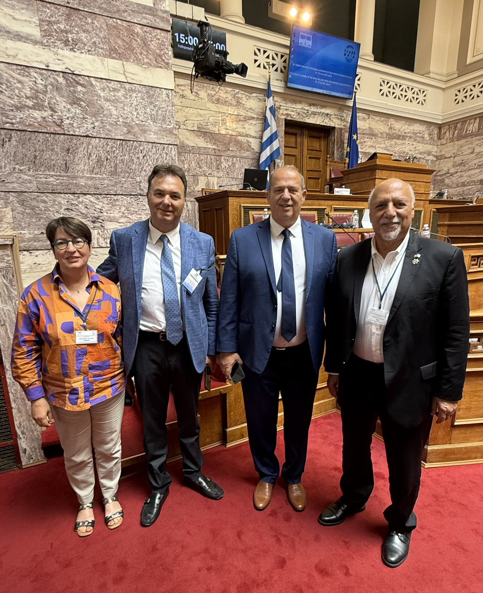 Excellent discussion on education today in the Senate Hall of the Hellenic Parliament in Athens, Greece to include the President of the American College of Greece and Chairman of the Plato Academy Charter Schools.