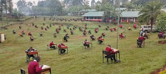 Students in Kenya 🇰🇪 taking their exams