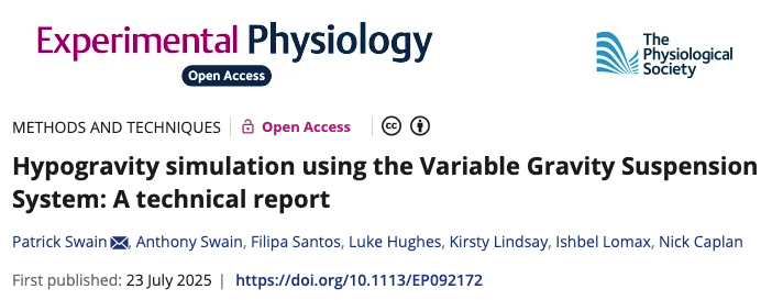 _LukeHughes_'s tweet image. Latest from @Patrick_M_Swain PhD and our @NUaerospacemed lab, where we demonstrate hypogravity simulation with our bespoke Variable Gravity Suspension System in @ExpPhysiol
A key paper as we move toward our new Space Physiology lab in @NorthumbriaUni North East Space Skills and…