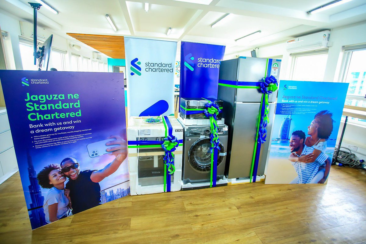 AherezaJanice's tweet image. Did you know that for every 10 payments made with your Standard Chartered Visa Card at any Point-of-Sale, you stand a chance to win monthly shopping vouchers.#JaguzaNeStanChart
For more details, visit sc.com/ug
#HereForGood