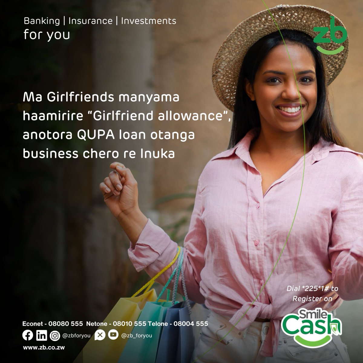 zb_foryou's tweet image. The first step to being independent is not waiting for a girlfriend’s allowance.​

Visit: onboard.zb.co.zw and apply for a QUPA loan to boost your hustles.​
​
#ZBforYou        #WomenEmpowerment     #Unlockpotential