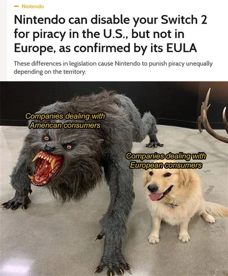 RanguGamer's tweet image. Por eso es tan importante legislar en europa sobre derechos de los consumidores.
(No, lo siento, lo de "pero si lo hacen mal aparecerá otra empresa que lo haga bien, se llevará el mercado y todo será guay" no funciona)