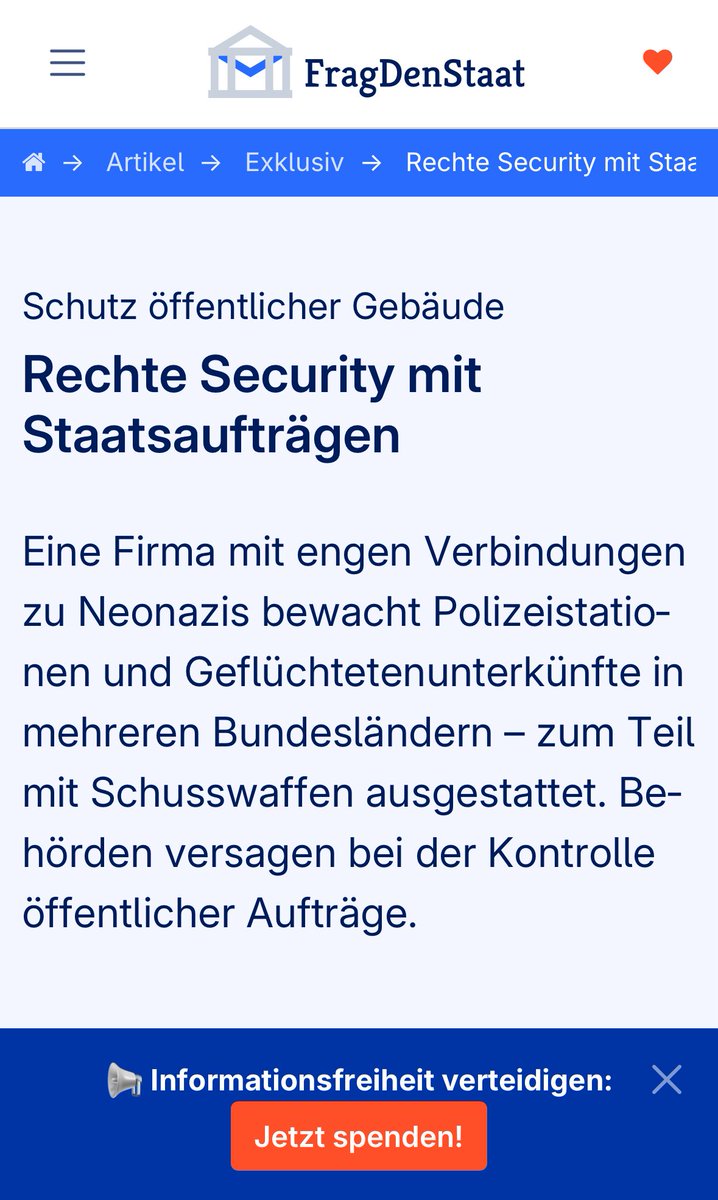 gripfeli's tweet image. ‼️Eine neue Recherche von Frag den Staat zeigt, dass die im rechtsextremen Milieu verankerte sächsische Sicherheitsfirma Distelkam millionenschwere Bewachungsaufträge vom Staat bekommt: Bewaffnete Neonazis und Rechtsextreme stehen vor Polizeistationen, Flüchtlingsheimen und sogar…