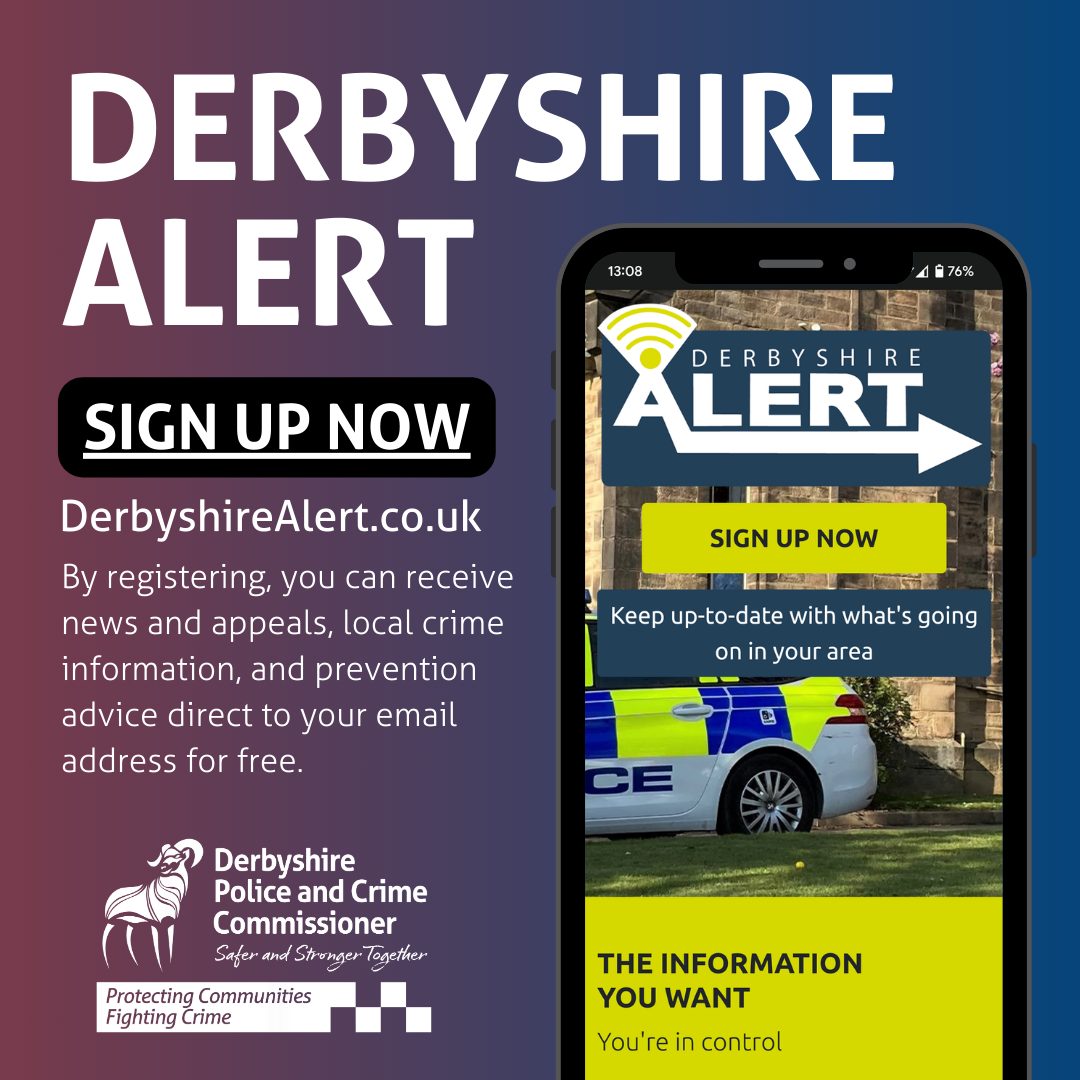 DerbysPCC's tweet image. ๐ฆ๐ถ๐ด๐ป ๐๐ฝ ๐๐ผ ๐๐ต๐ฒ ๐ฐ๐ผ๐บ๐บ๐๐ป๐ถ๐๐ ๐บ๐ฒ๐๐๐ฎ๐ด๐ถ๐ป๐ด ๐๐๐๐๐ฒ๐บ ๐ณ๐ผ๐ฟ ๐๐ต๐ฒ ๐๐ต๐ผ๐น๐ฒ ๐ผ๐ณ ๐๐ฒ๐ฟ๐ฏ๐๐๐ต๐ถ๐ฟ๐ฒ โ ๐๐ฒ๐ฟ๐ฏ๐๐๐ต๐ถ๐ฟ๐ฒ ๐๐น๐ฒ๐ฟ๐! ๐จ
By registering, you can receive news and appeals, local crime information, and prevention advice direct to yourโฆ