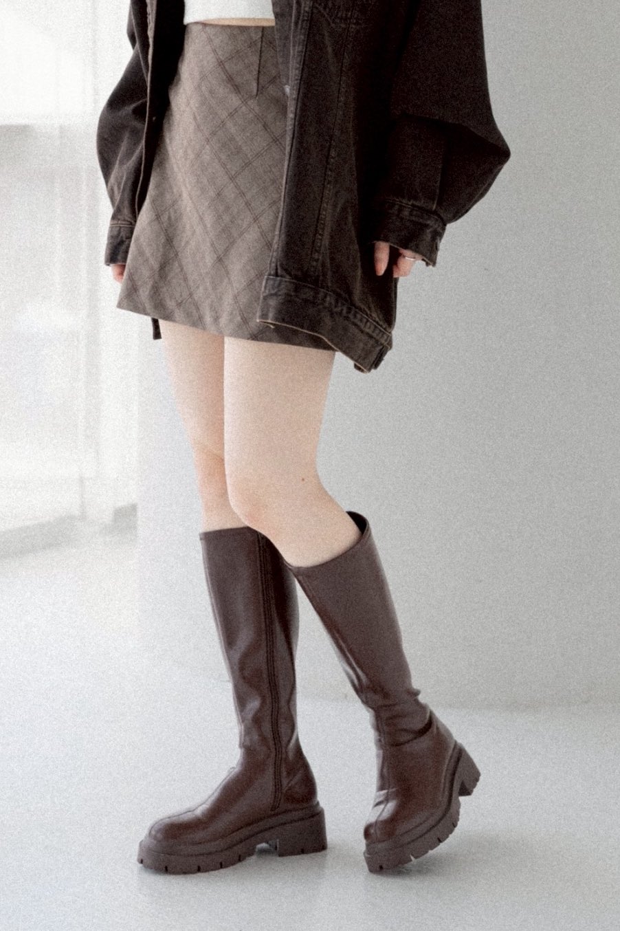 インヒールストレッチロングブーツ 特別価格！Heather ヘザー インヒールストレッチロングブーツ