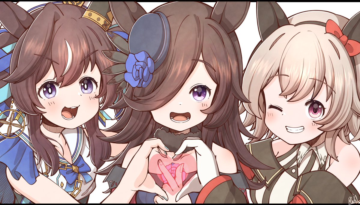 rakugakiRAID's tweet image. 妹組よりハートを込めて
#ウマ娘 #ヴィブロス #ライスシャワー #カレンチャン