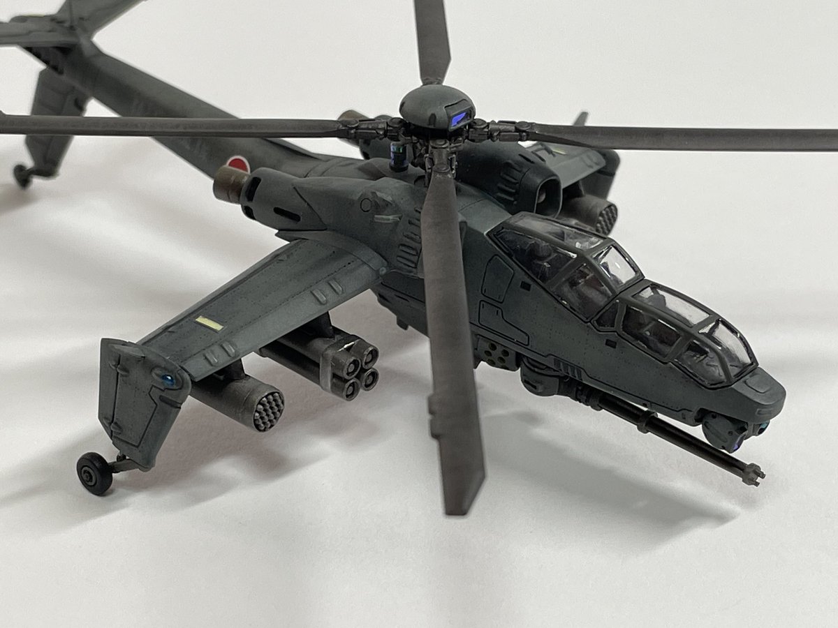 wizard03_765's tweet image. 1/144 AFH-02B ヘルハウンド
完成しました!
ウスウス攻撃、リベット打ち、ディテール追加等細かい改造しましたが小さいのであっという間に完成。ちゃんと3点自立してます(^^)
日の丸は少し大きいかなと思ったので同HMAさんの1/144 F-15イーグルプラスの余りを利用してます。
#パトレイバー
#パト2