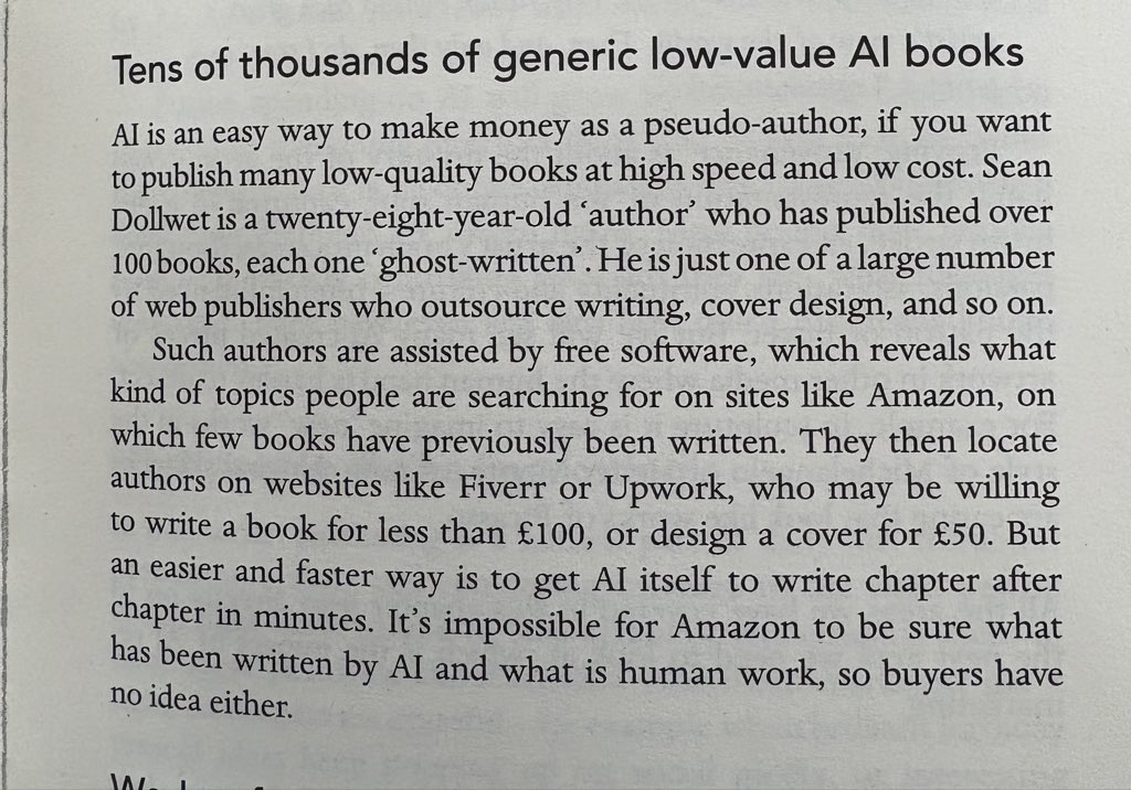dotemacs's tweet image. At the airport.
Wanted a physical book to read.
Not a lot of choice.
Got this & the subheading on the page 143 made me chuckle, it’s like it’s talking about itself.
Let’s see…