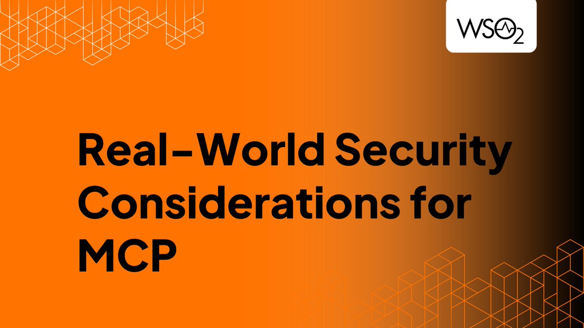 Securing MCP in the real world isn't optional. From real world challenges to production best practices, here’s what you need to know: tinyurl.com/4cu8kyvx